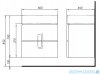 Koło Twins szafka podumywalkowa wisząca z 2 szufladami 59,5x57x45,9 cm czarny mat 89494